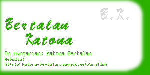 bertalan katona business card